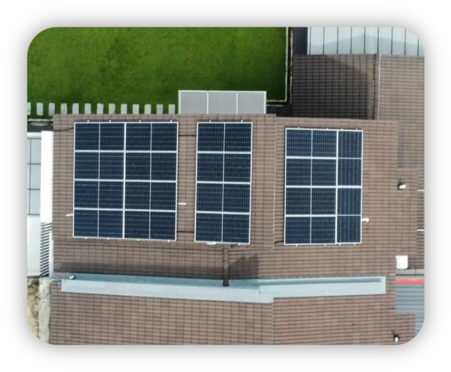 Solar installation on a Malaysian home roof